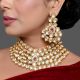 Royal Mirror Stone Bridal Choker Necklace Set with Earrings and Maang Tikka